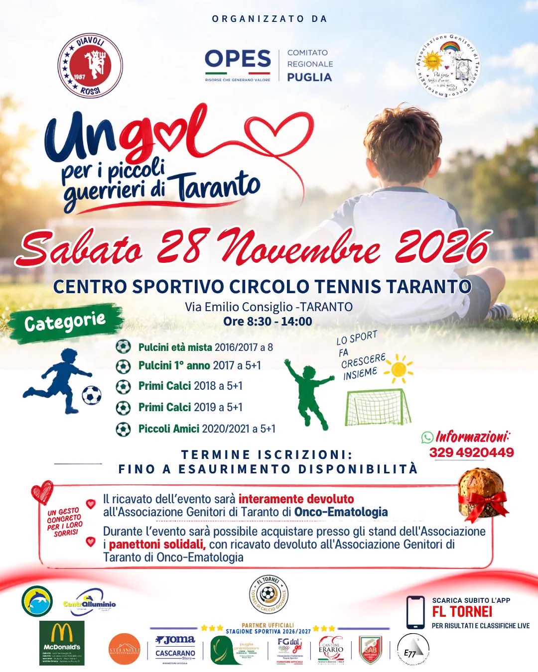 Locandina ufficiale Un gol per i piccoli guerrieri di Taranto  a Taranto