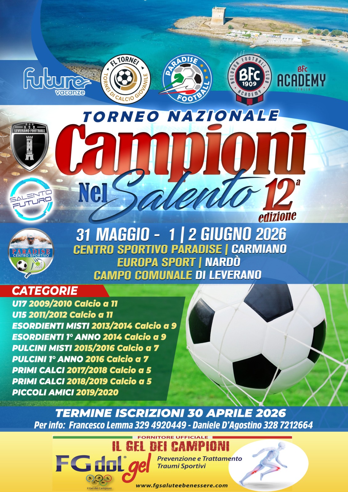 Locandina ufficiale Torneo Nazionale Campioni nel Salento 12ª Edizione a Nardò