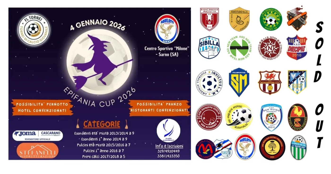 Locandina ufficiale Epifania Cup 2026  a Sarno (SA)