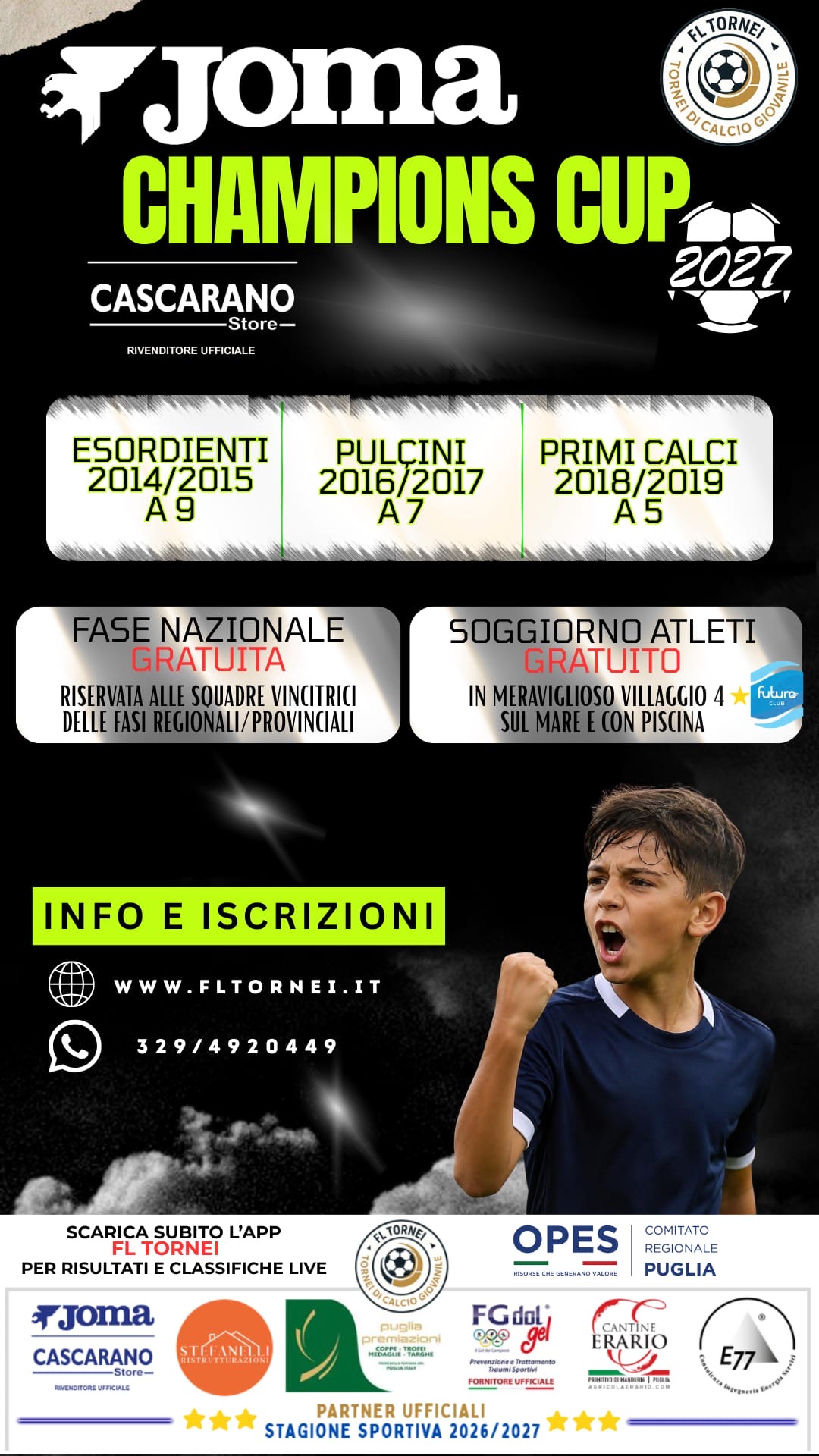 Locandina ufficiale Joma Champions Cup Edizione 2027 a Da definire