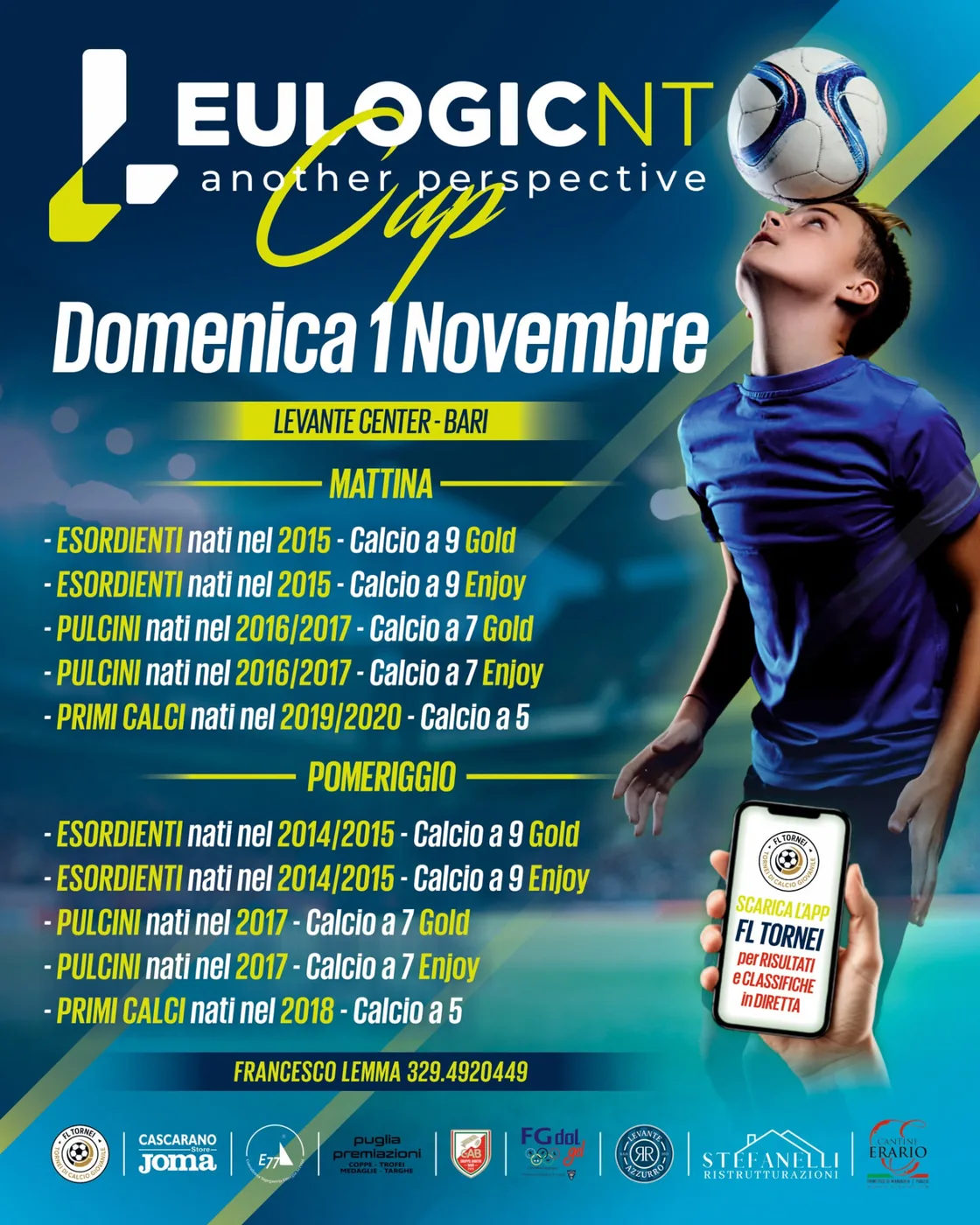 Locandina ufficiale EulogicNT Cup Levante Center Bari a Bari