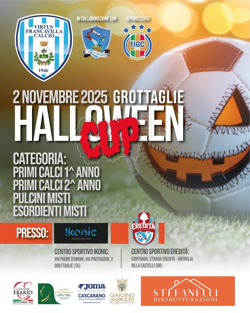 Locandina ufficiale Halloween Cup 2025  a Grottaglie