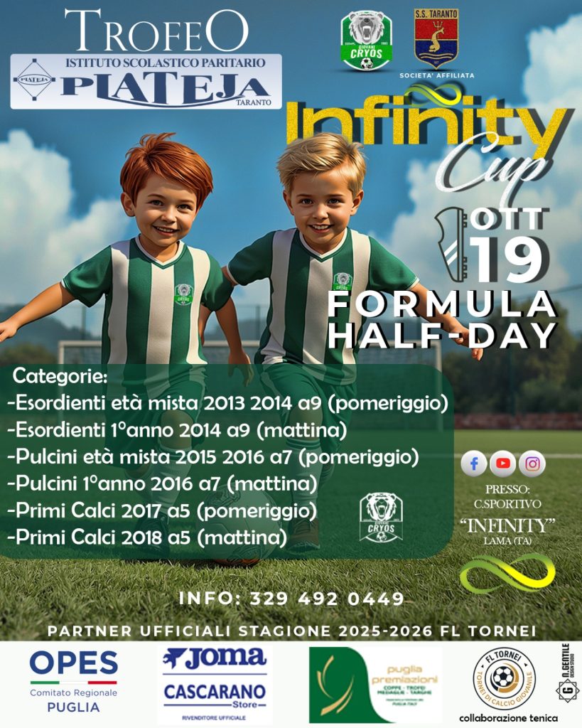 Locandina ufficiale Infinity Cup  a Taranto