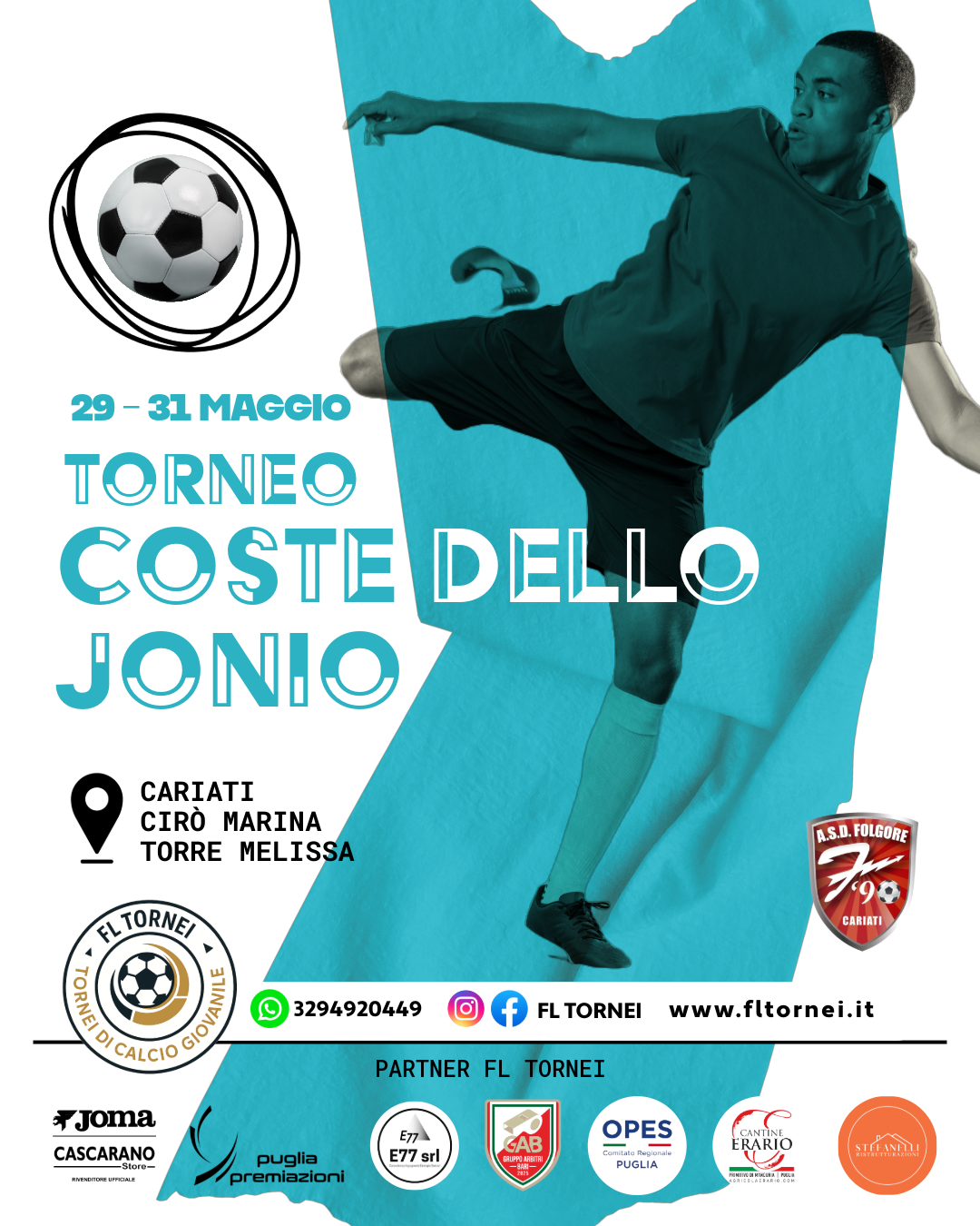 Locandina ufficiale II Torneo Coste dello Jonio 2026  a Cariati/Cirò Marina